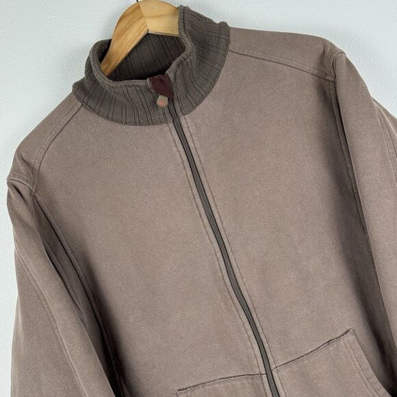 Lululemon Full Zip Bomber Jacket Brown Fleece Heavyweight Track Athleisure Sz M - Picture 1 of 4